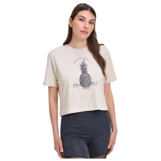 Target Γυναικεία κοντομάνικη μπλούζα Single Jersey Crop Top Pineapple